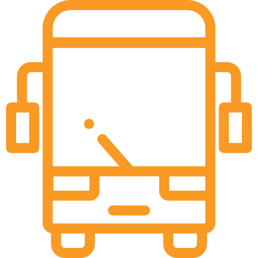 Icon of a bus linking to the travel and transport section.