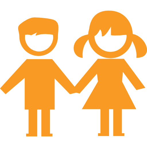 Icon of a family linking to the childcare and family section.