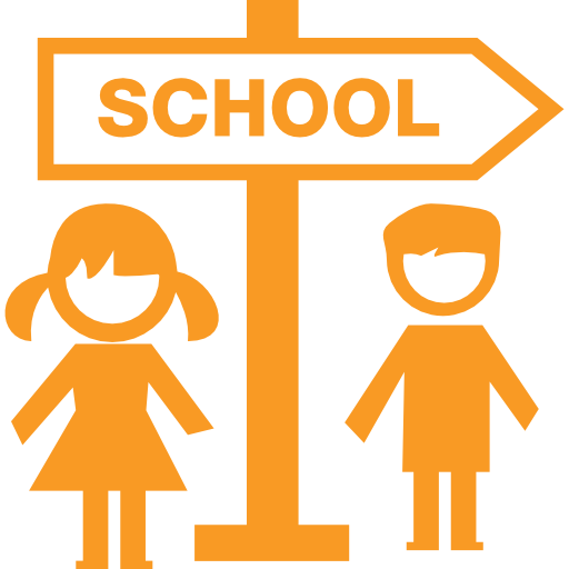 Icon of a school sign linking to the find a school section.