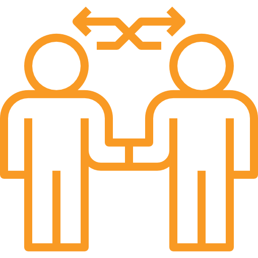 Icon of a two people linking to the ending a relationship section.