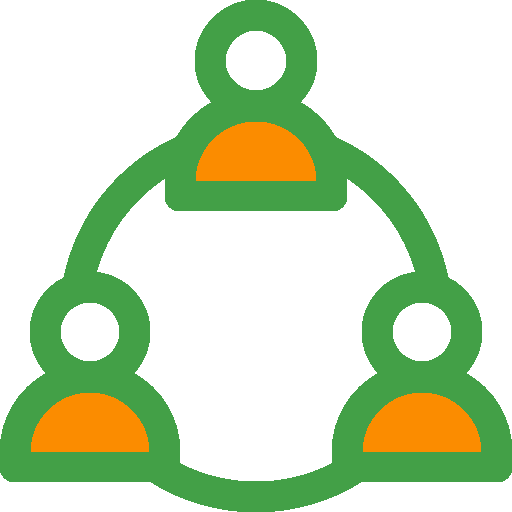 Icon of a group of people linking to the community groups section.