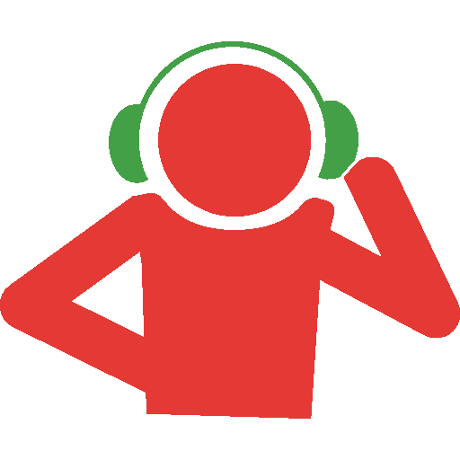 Icon of a person wearing headphones linking to the youth centre section.